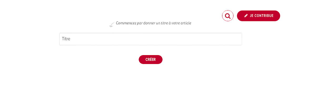 Bouton pour créer une publication sur la plateforme Echosciences