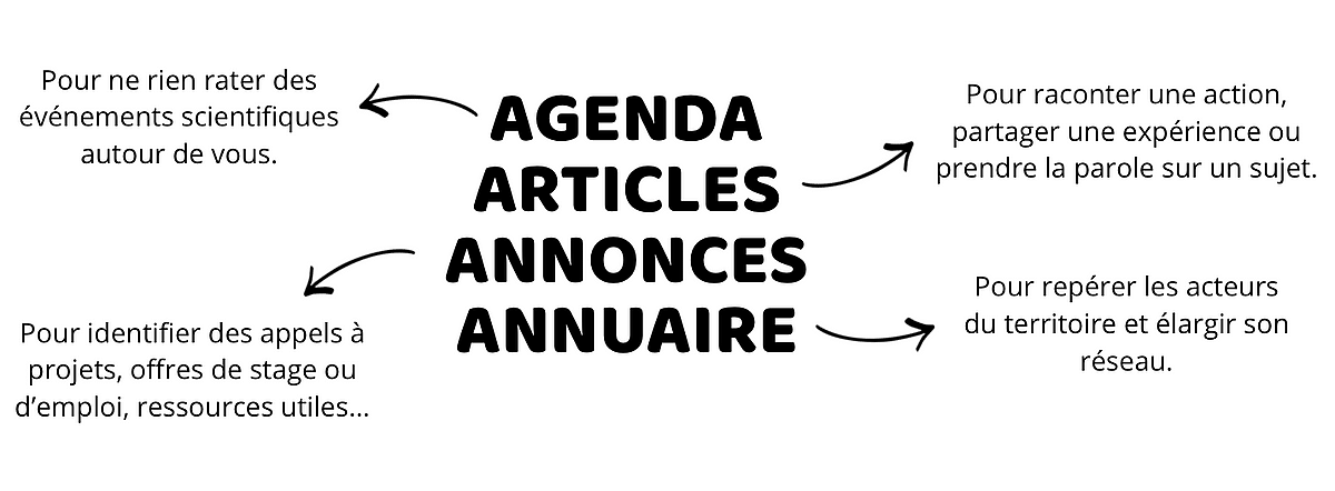 Tutoriel, présentation et explication des catégories phares de la plateforme Echosciences